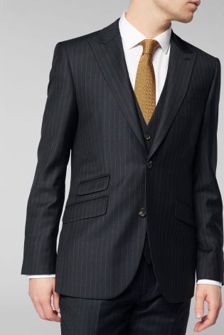 Signature British Wool Stripe Suit: Jacket